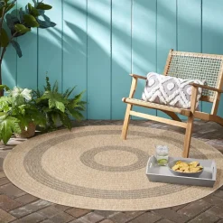 Comilla Rund Udendørs tæppe Vintage - Sort