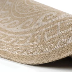 Comilla Rund Udendørs tæppe Vintage - Beige