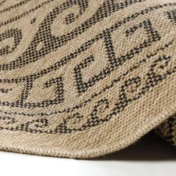 Comilla Rund Udendørs tæppe Vintage - Sort