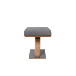 CONCORD Spisebord med udtræk, - top - MørkeGrå, ben - gylden eg