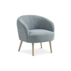 Conrad loungestol EGG BLUE Vista stof med Natur Træben