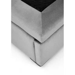 CONTINENTAL 2 160x200 seng med opbevaring Grå velour Monolith 85