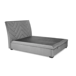 CONTINENTAL 1 160x200cm seng med opbevaring - Grå Velour - Monolith 85