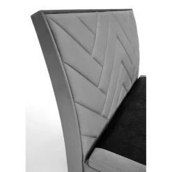 CONTINENTAL 1 160x200cm seng med opbevaring - Grå Velour - Monolith 85