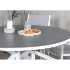 Copacabana Rund Loungesæt - Havemøbelsæt - Grå,Hvid