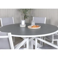 Copacabana Rund Loungesæt - Havemøbelsæt - Grå,Hvid