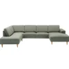 Copenhagen Hjørnesofa med chaiselong Højrevendt - Grøn Stof