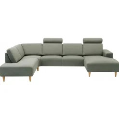 Copenhagen Hjørnesofa med chaiselong Højrevendt - Grøn Stof