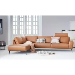 Copenhagen LæderHjørnesofa Cognac - Venstrevendt