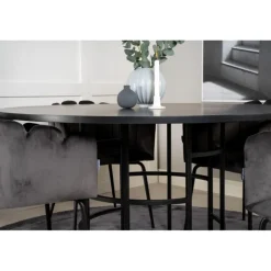 Copenhagen Rund Spisebordssæt - Sort og Grå