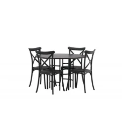 Copenhagen Runde Spisestuesæt - Sort og Mocca