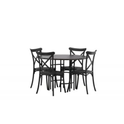 Copenhagen Runde Spisestuesæt - Sort og Mocca