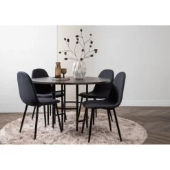 Copenhagen Rundt Spisebordssæt - Sort og Mocca