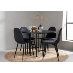 Copenhagen Rundt Spisebordssæt - Sort