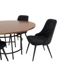 Copenhagen Rundt Spisebordssæt - Sort og Brun