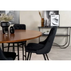 Copenhagen Rundt Spisebordssæt - Sort og Brun