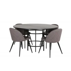 Copenhagen Rundt Spisebordssæt - Sort og Grå