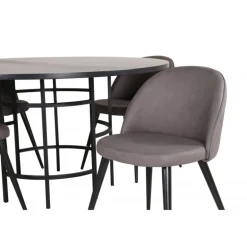 Copenhagen Rundt Spisebordssæt - Sort og Grå