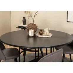 Copenhagen Rundt Spisebordssæt - Sort og Grå