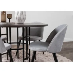 Copenhagen Rundt Spisebordssæt - Grå og Mocca