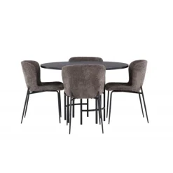 Copenhagen Rundt Spisebordssæt - Beige og Sort