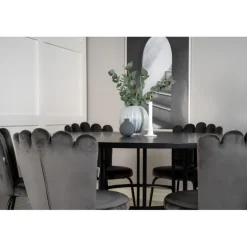 Copenhagen Rundt Spisebordssæt - Sort og Grå