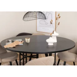 Copenhagen Rundt Spisebordssæt - Beige og Sort