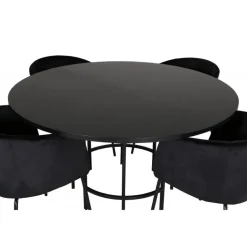 Copenhagen Rundt Spisebordssæt - Sort