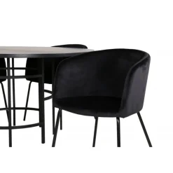 Copenhagen Rundt Spisebordssæt - Sort