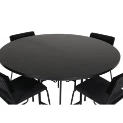 Copenhagen Rundt Spisebordssæt - Sort