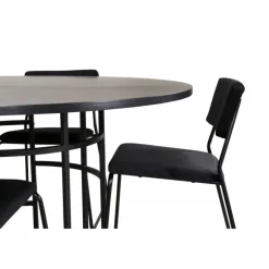 Copenhagen Rundt Spisebordssæt - Sort