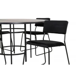 Copenhagen Rundt Spisebordssæt - Sort