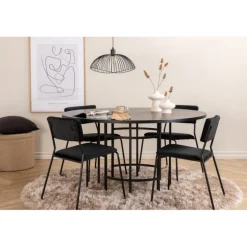 Copenhagen Rundt Spisebordssæt - Sort
