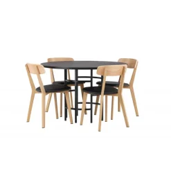 Copenhagen Rundt Spisebordssæt - Sort og Natur