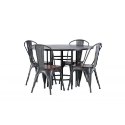 Copenhagen Rundt Spisebordssæt - Mocca og Valnød