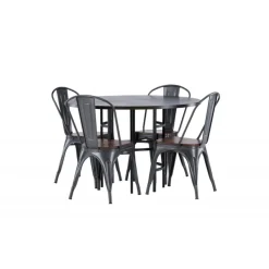 Copenhagen Rundt Spisebordssæt - Mocca og Valnød