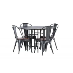 Copenhagen Rundt Spisebordssæt - Mocca og Valnød