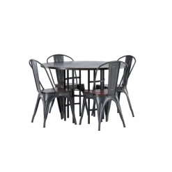 Copenhagen Rundt Spisebordssæt - Mocca og Valnød