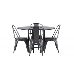 Copenhagen Rundt Spisebordssæt - Mocca og Valnød