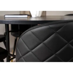 Copenhagen Rundt Spisebordssæt - Sort og Messing