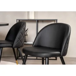 Copenhagen Rundt Spisebordssæt - Sort og Messing