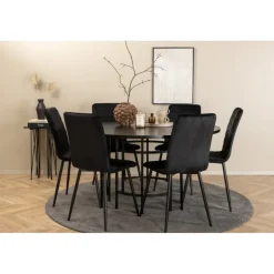 Copenhagen Rundt Spisebordssæt - Sort