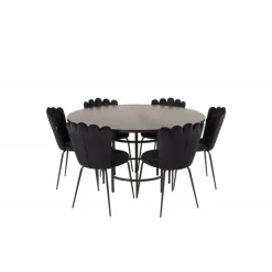 Copenhagen Rundt Spisebordssæt - Sort