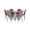 Copenhagen Rundt Spisebordssæt - Sort og Brun