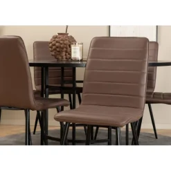 Copenhagen Rundt Spisebordssæt - Sort og Brun