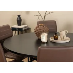 Copenhagen Rundt Spisebordssæt - Sort og Brun