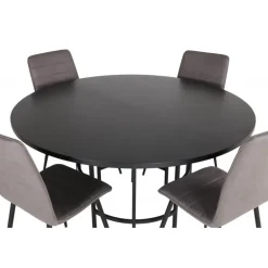 Copenhagen Rundt Spisebordssæt - Sort og Grå