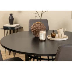 Copenhagen Rundt Spisebordssæt - Sort og Grå