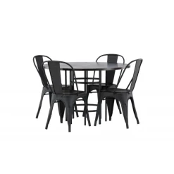 Copenhagen Rundt Spisebordssæt - Sort og Mocca