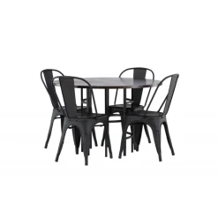 Copenhagen Rundt Spisebordssæt - Sort og Mocca